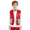 Kids Christmas Costume Sparkly Sequins Vest with Bow Tie for Latin Jazz Disco Party
