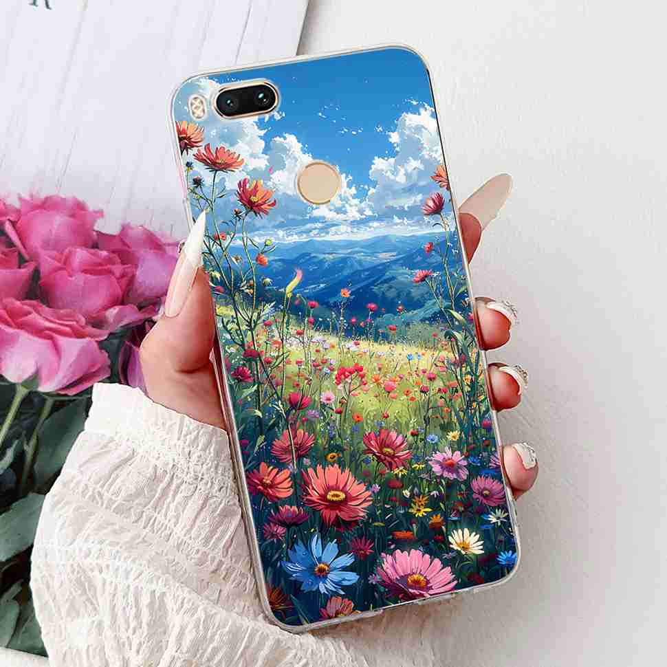 Чехол для Xiaomi Mi A1 MDG2 MDI2, модная расписная крышка из мягкого силикона TPU для Xiaomi Mi A1 Mi 5X 5.5", разноцветный цветочный чехол для телефона