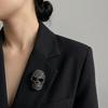 Punk Style Halloween Skeleton Brooch Zinc Zinc Zinc Alloy Gothic Skull Badge Lapel Pin  Bag Accessories