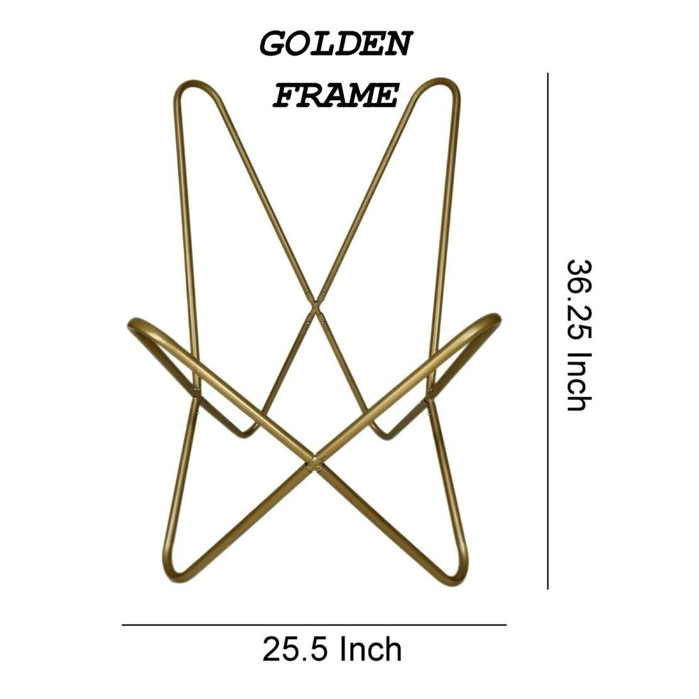 Leather Butterfly Chair Leather Living Room Chair Butterfly Chair BKF Chair Powder Coated Black Folding Frame with Black Butterfly Cover