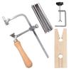 Jewelry Making Wire Saw Set for Crafting and Intricate Cutting with Sturdy Steel Blades and Comfortable Wood Handle