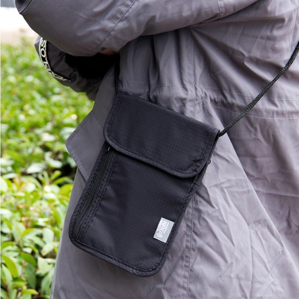 Neck Hanging Neck Wallet Anti-Theft Document Credit Case Pouch RFID Passport Bag  Bank Card