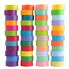 48 Rolls Washi Tapes Rainbow Colors Decorative Tapes 15mm Wide Colored Masking Tape for Journal Book Planner Scrapbooking DIY Arts Crafts