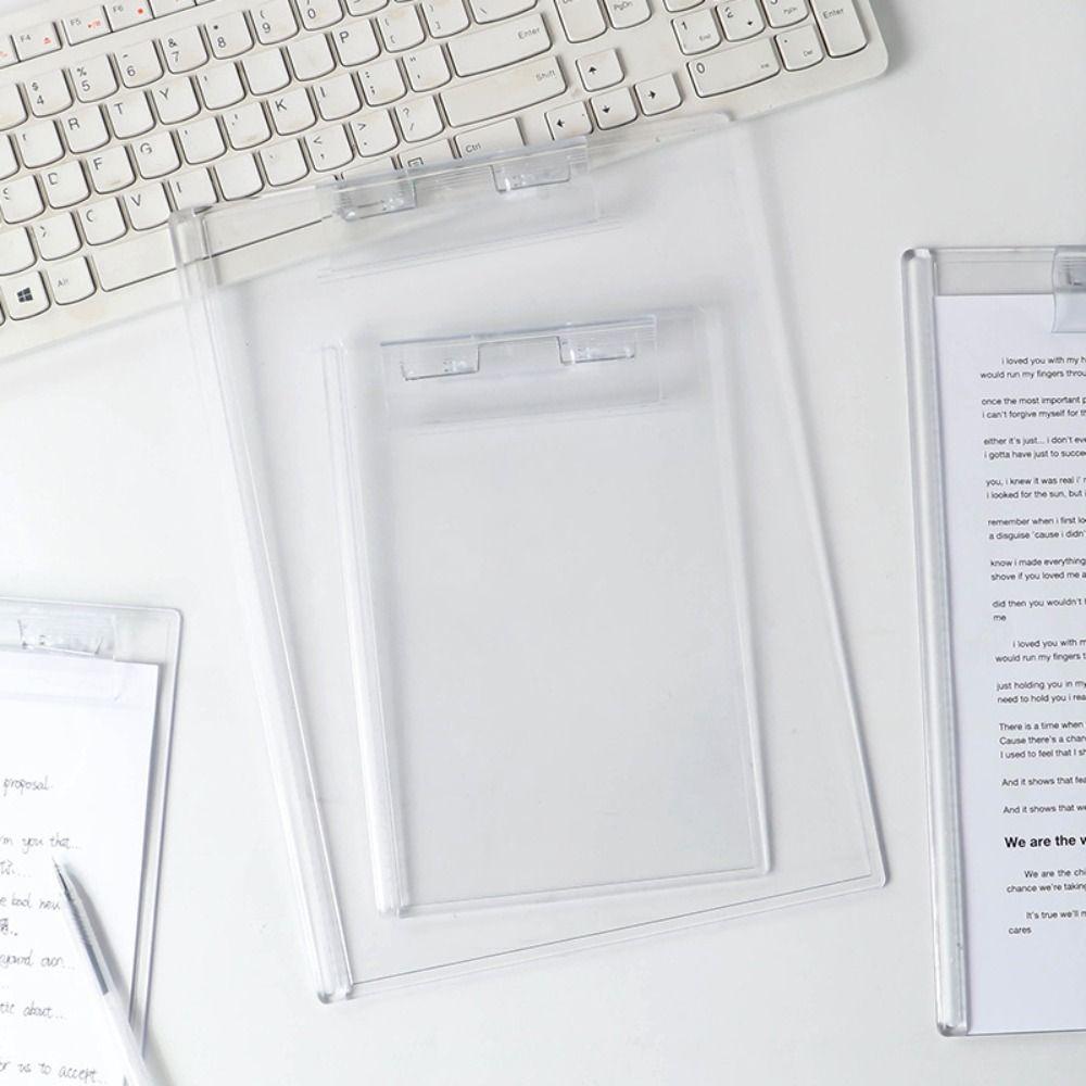 Durable Memo Clipboard Transparent Paper Organizer Portable File Folder Drawing