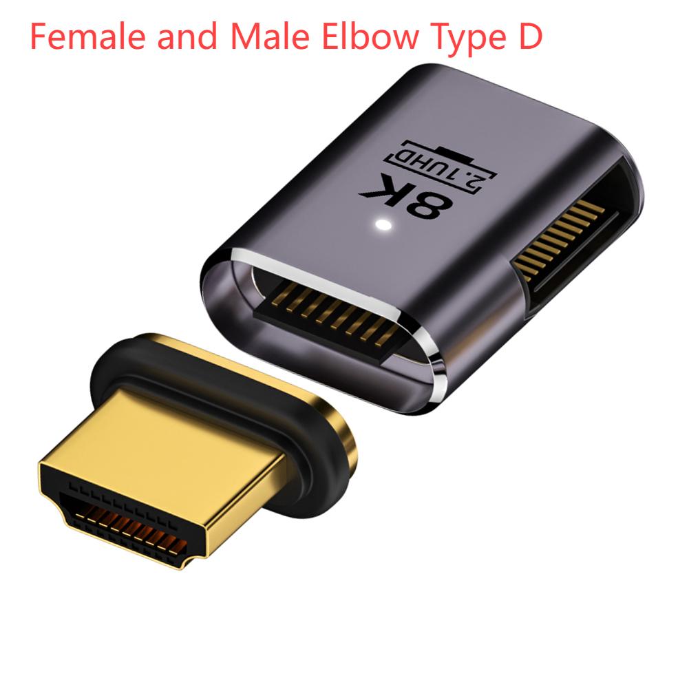 Совместимый с HDMI 2.1 магнитный адаптер «папа-мама» 19-контактный для ТВ-приставки PS5 USB-концентратор высокоскоростной 8K/60 Гц 4K/120 Гц 48 Гбит/с eARC кабель