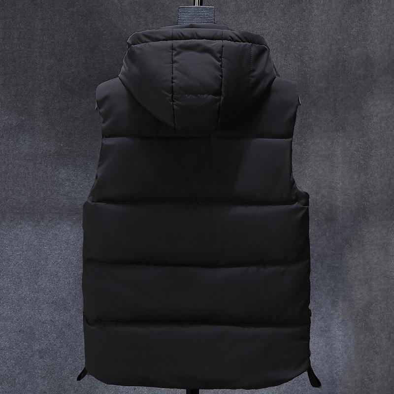 Мужская зимняя куртка без рукавов больших размеров L-7XL, верхняя одежда, повседневный свободный теплый жилет с капюшоном