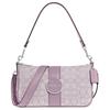 New Lonnie Jacquard Fabric With Leather Shoulder Bag, Portable Crossbody Bag Medium Size Women's Lilac Purple C8306-SVSOT