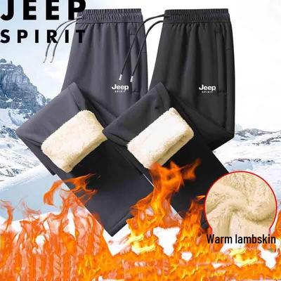 JEEP SPIRIT Мужские зимние брюки прямого кроя на подкладке из овечьей шерсти