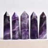 Hexagonal Crystal Pillar, Amethyst Pillar, Crystal Purification, Interior Decoration, Power Stone, Good Luck Charm, Feng Shui Item, 80-90mm, Set of 1