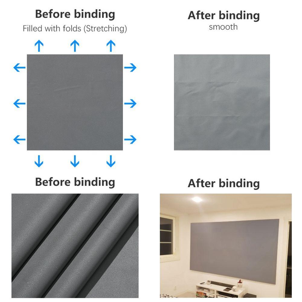 Домашний Уличный Офисный Простой Светоотражающая Ткань Экраны для Проекторов Ткань для Проектора Антисветовые Экраны
