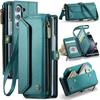 CaseMe Кожаный чехол-книжка для Samsung Galaxy Z Fold 7 5G 6 5 4 3 S26 Ultra S25 Edge S24 FE S23 S22 S21 S20 Plus Note 20 Кошелек на молнии Чехол-кардхолдер