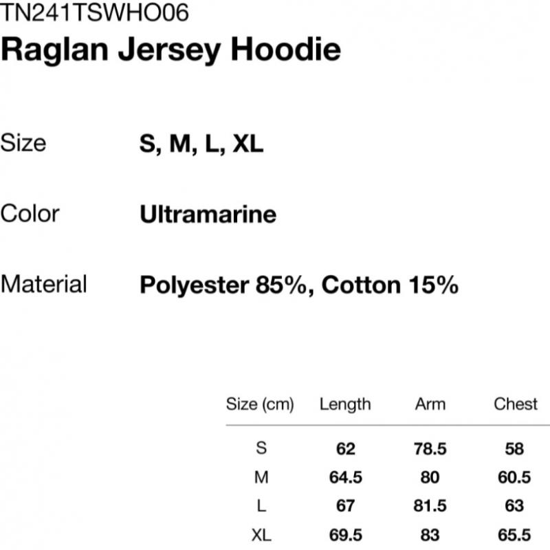 Thisisneverthat Raglan Jersey Hoodie Ultramarine