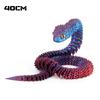 Светящееся 30 см 3D-печатное украшение в виде кобры, 3D-печатные животные, настольные аксессуары, декор комнаты, офисный стол, украшение на год змеи