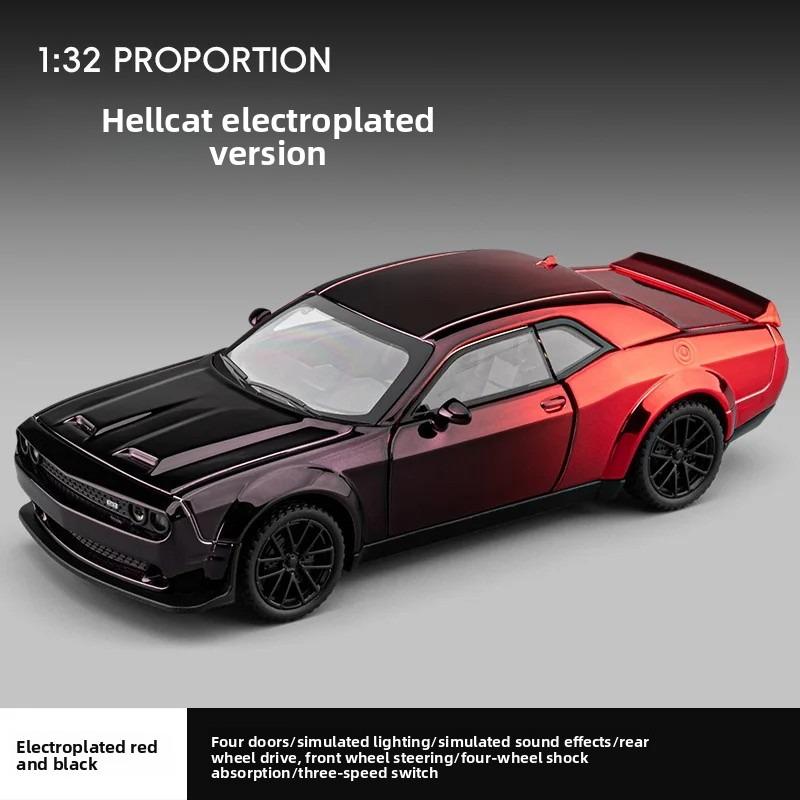Моделирование 1:32 Hellcat Посеребренная версия Модель автомобиля из сплава Украшения Игрушки Украшение дома Коллекция хобби