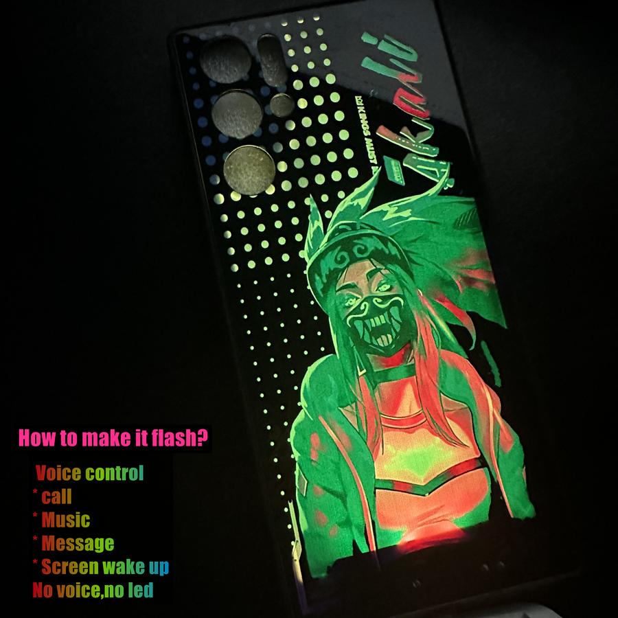 Светящийся чехол-вспышка для ZTE Nubia Red Magic 10s 10 Pro 9S 9 Pro 8 8s 7 7s 6 6s Защитный светодиодный чехол Akali Fundas Capa