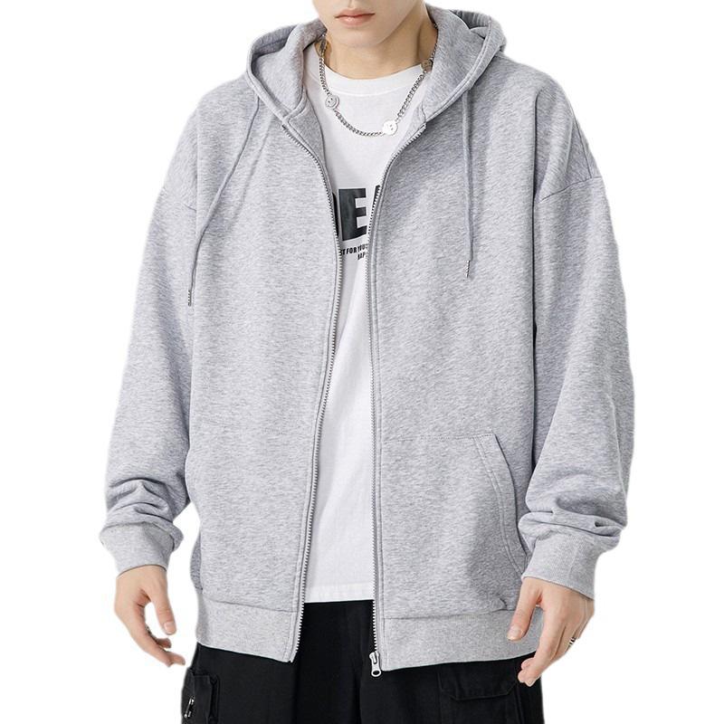 Мужской модный кардиган-куртка с капюшоном на флисовой подкладке, весенне-осенний стиль