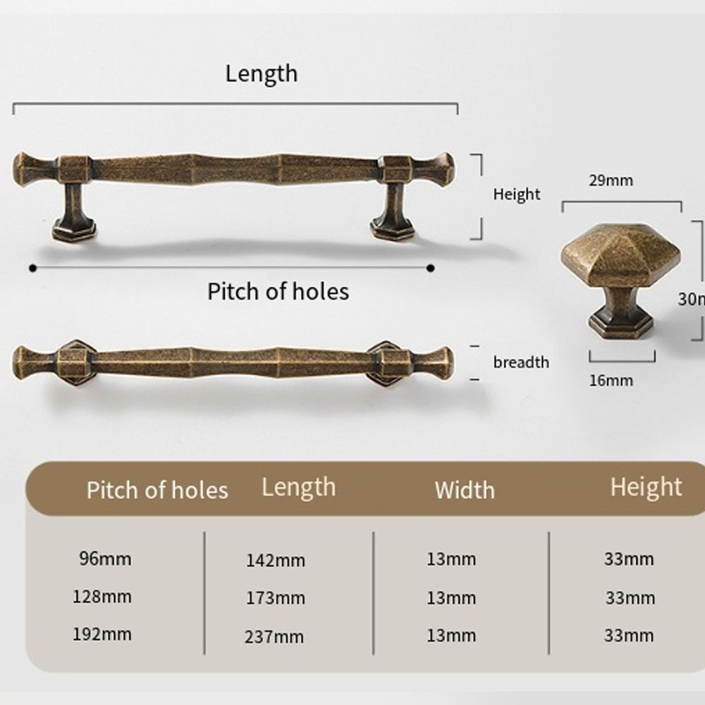 Прочные антикварные латунные ручки для шкафа, устойчивые к ржавчине, ручки для ящиков, шкаф
