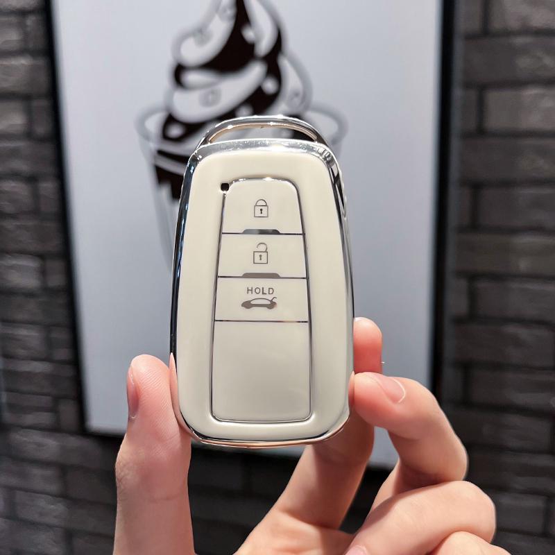Чехол для ключа для Toyota: Подходит для Corolla, Camry, Levin, Avalon, Highlander, RAV4 и CHR - Женская сумка-ракушка с пряжкой
