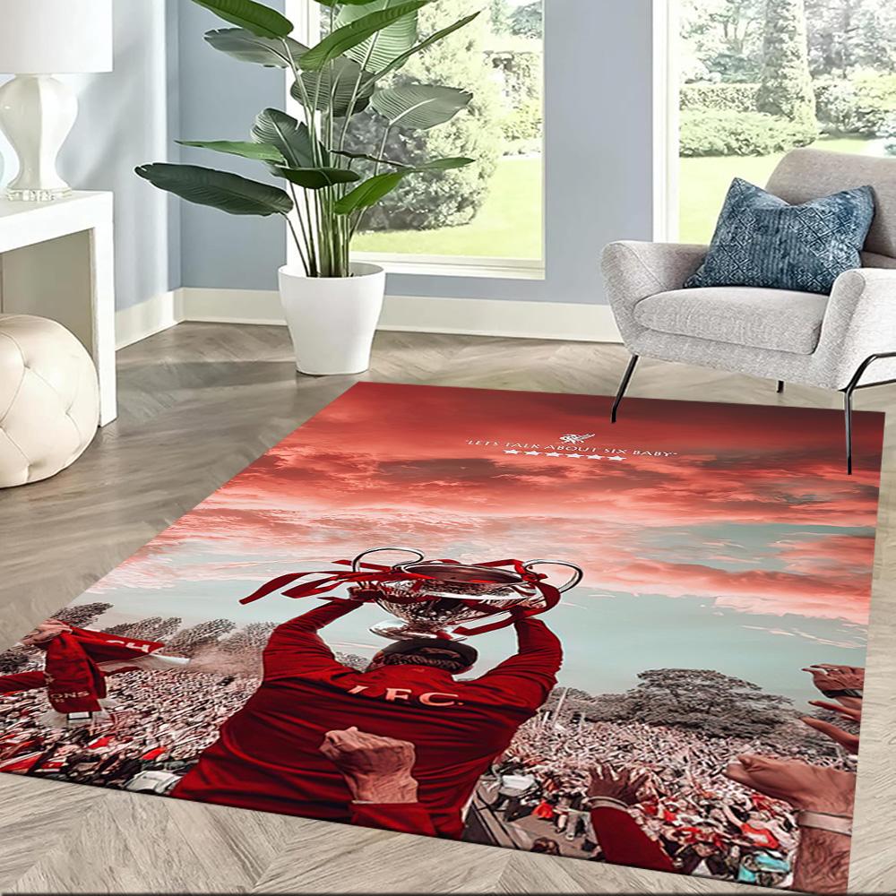 Liverpool Football Club Area Rug Suitable For Living Rooms Hallway Dining Room Balcony Antislip Carpet Anime Office Decor Gift For Festivals