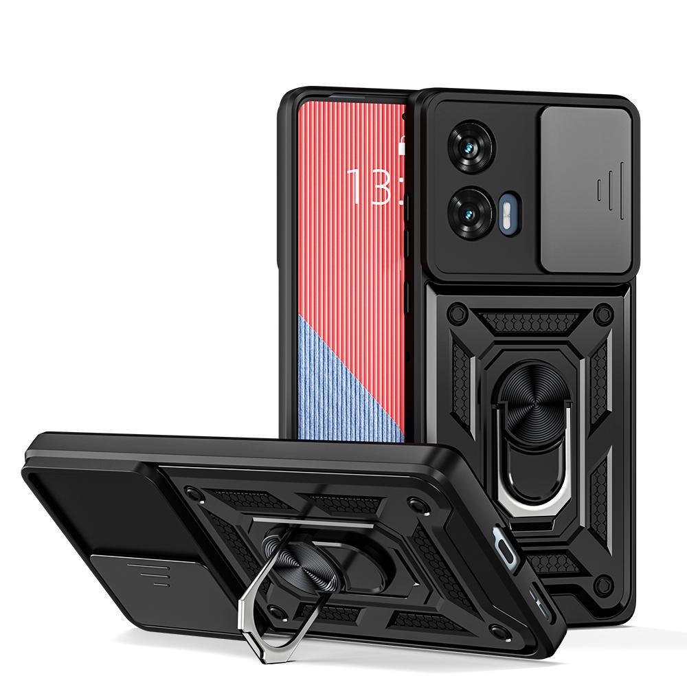KEYSION Противоударный чехол для Motorola MOTO G85 5G G55 силиконовый + поликарбонатный слайдер защитное кольцо для объектива камеры чехол для телефона MOTO G35 5G