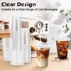 10pcs 16oz Clear Plastic Cups with Lids and Straws Plastic Coffee Cups with Lids Milkshakes Clear Party Coffee Cups Coffee Bar Accessories