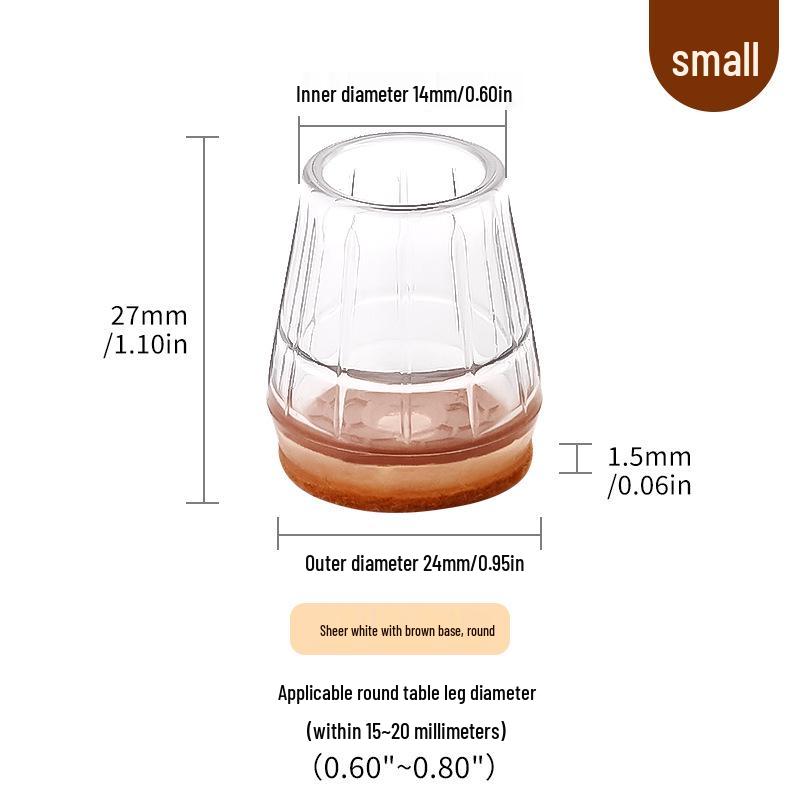 Силиконовые накладки на ножки стульев с фетровыми накладками - Защита мебели и снижение шума