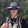 Fan Hat Wide-Brimmed Outdoor Hat with Fan Design Breathable Mesh 3 Gear Adjustable Speed Hiking Cycling Fishing Hat