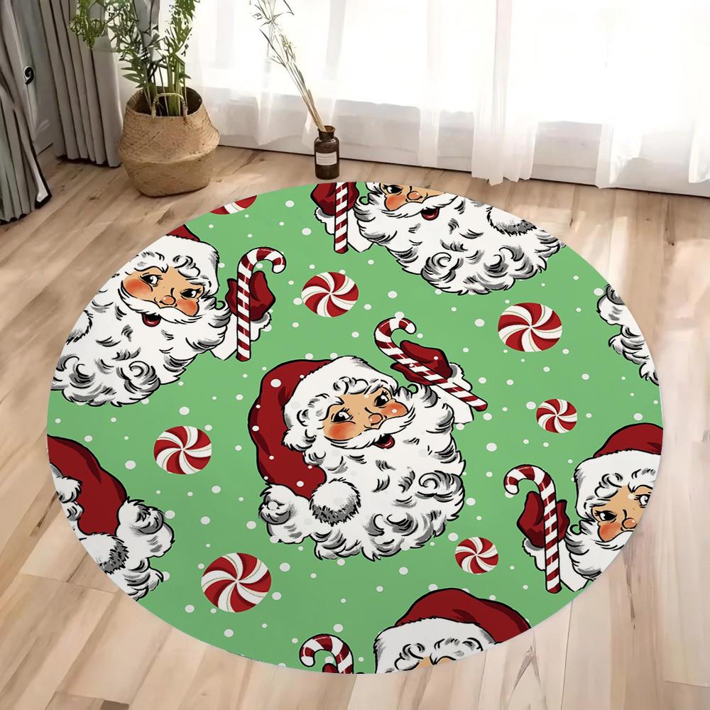 С Рождеством Ковер Принт Санта Клауса Коврик для гостиной Кухни Нескользящий Коврик Придверный коврик Уличный Вход Домашнее украшение
