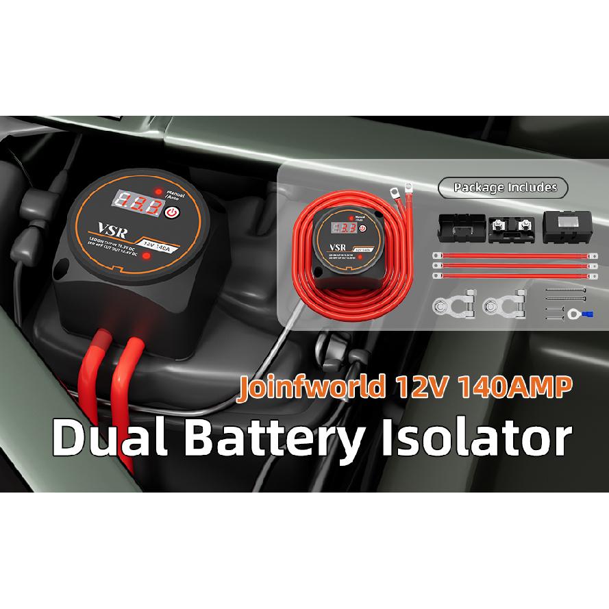 Smart Dual battery Isolator Kit with / Without LED Voltage Display 12V 140 Amp Waterproof VSR Car Sensitive Relay Kit For Car RV