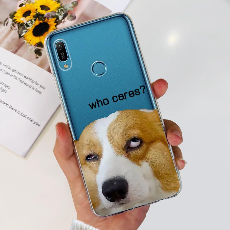 Чехол для Huawei Y6 2019 Y6 Prime 2019 Модный расписной чехол Прозрачный силиконовый чехол для телефона Для Huawei Y6s 2019 Y6 Pro 2019 Мягкий чехол
