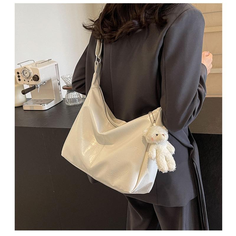 Низкопрофильный дизайн, мягкая кожа, большая вместительная сумка через плечо, новинка 2024 года, модная универсальная повседневная сумка на плечо для путешествий