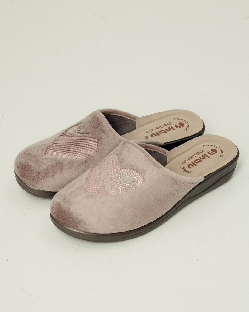 Тапочки женские Inblu CF000043 36 бледно-коричневый