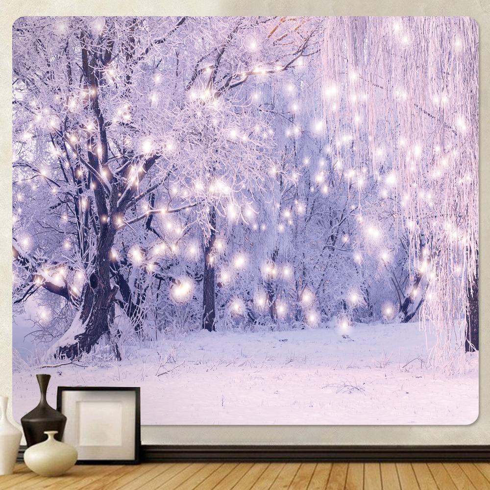 Домашний декор, Рождественский гобелен с принтом снега, хиппи, психоделическое украшение в стиле бохо, настенное украшение для рождественской елки