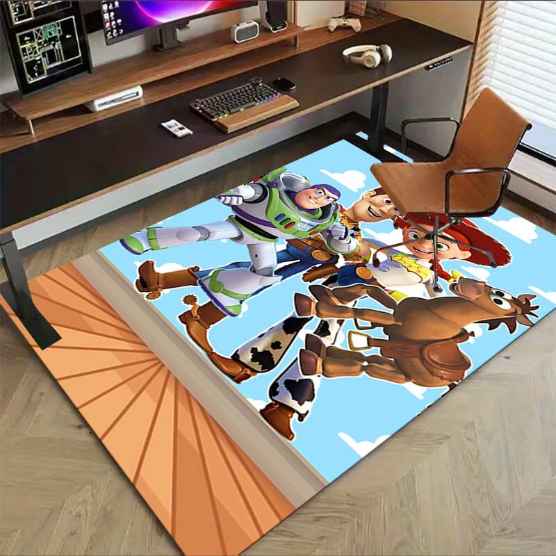1pc Toy Story Adventure Carpet for Playroom Bedroom Living Room Sofa Home Decor,kids Game Area Rug Non-slip Floor Mat Y72946