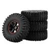 4Pcs 6 Holes Wheel Tyres Rubber Tires With Hubs for 110 Scale RC Crawler Off Road Car