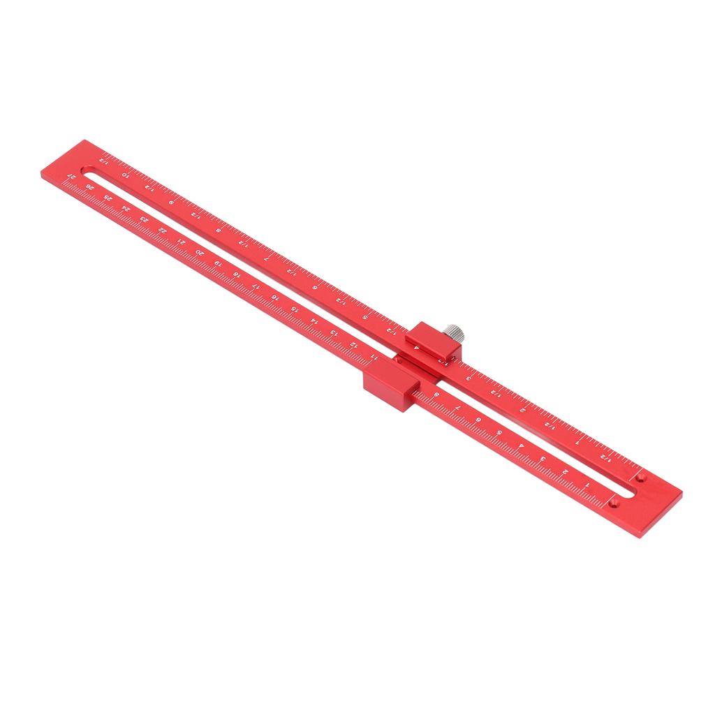 Деревообрабатывающая карманная линейка 300 мм из алюминиевого сплава, регулируемый скользящий упор, разметочная линейка