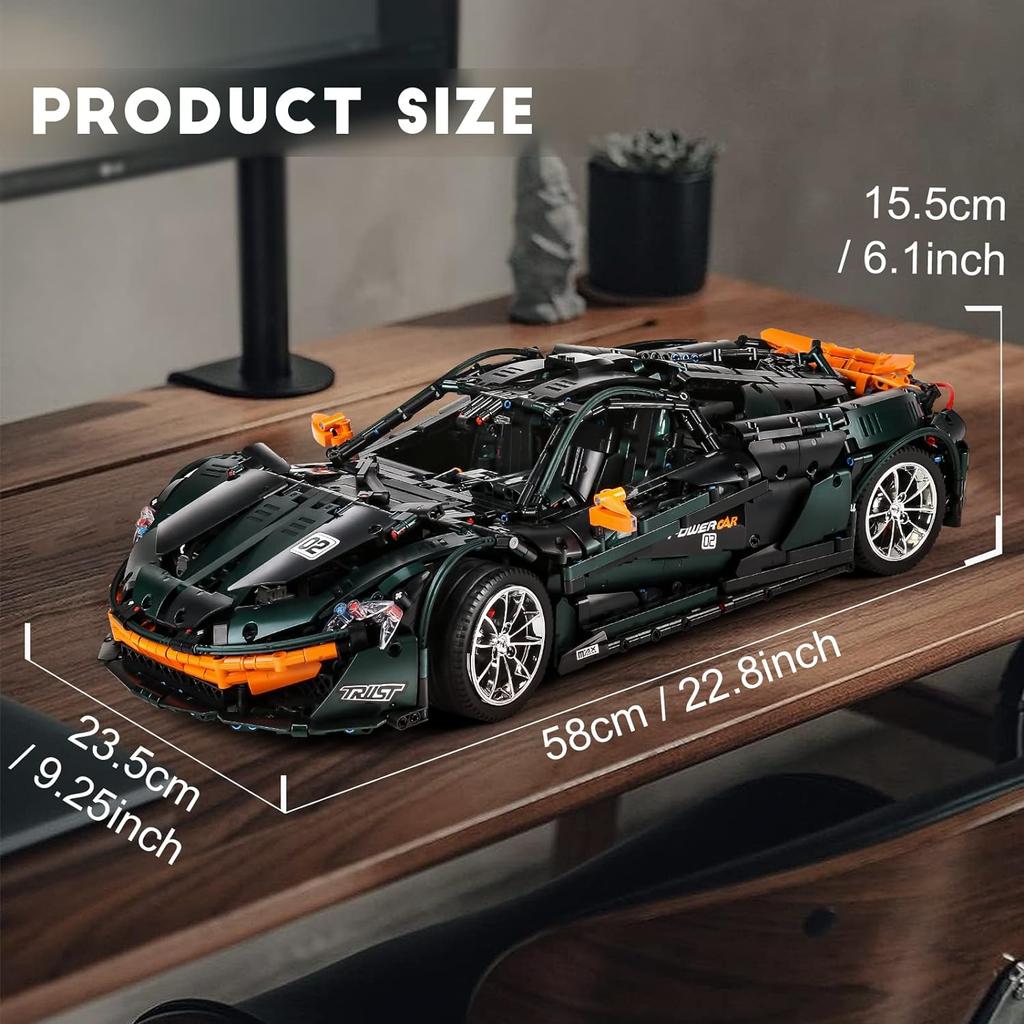 MOULD KING 13091 наборы технических моделей автомобилей, электрический P1, скоростной спортивный автомобиль, кирпичи, игрушки, рождественские подарки для мальчиков и детей