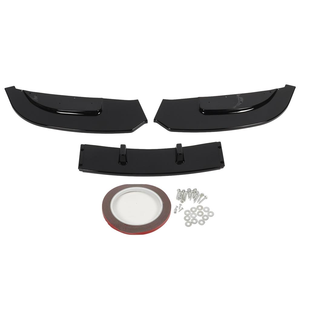 3 Sections Front Bumper Lip Spoiler Sturdy Stylish Front Bumper Lip Splitter For 3 Series E92 E93 Standard Glossy Black