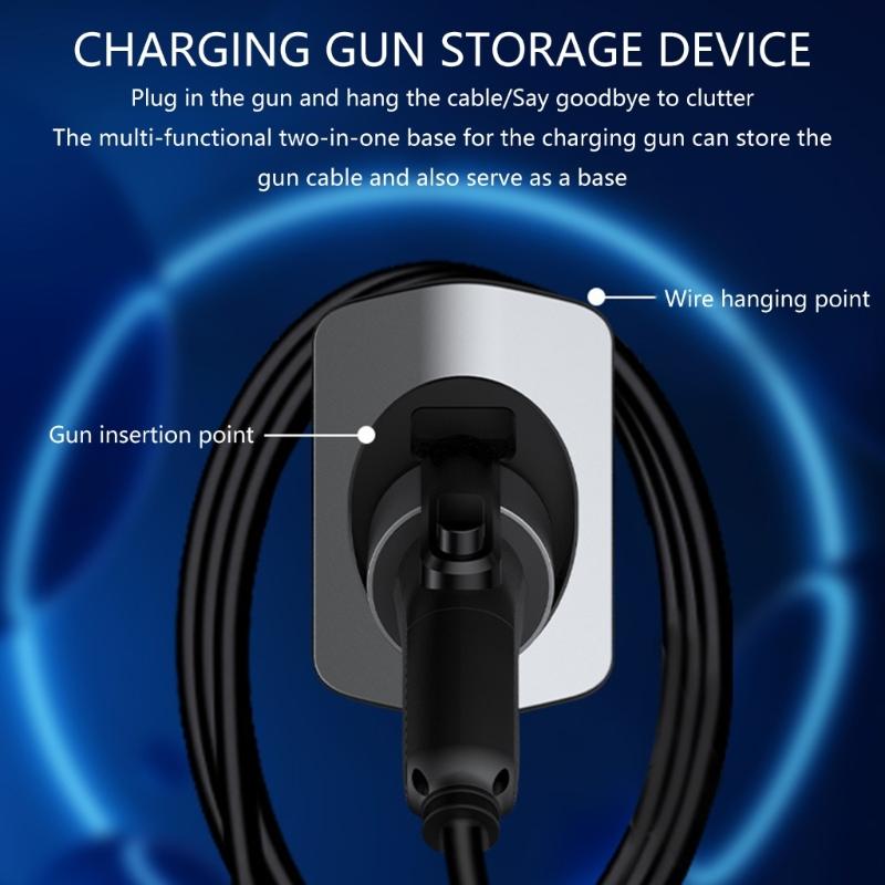 EV Chargers Holder Electric Car Chargers Wall Mount Chargers Station Dock Organizes Cable Safely Secures Plugs Position