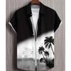 Hawaiian Men'S Shirt 3d Gradient Printing Loose Oversized Shirts And Blouses High-Quality Clothing Beach Party Sweatshirts