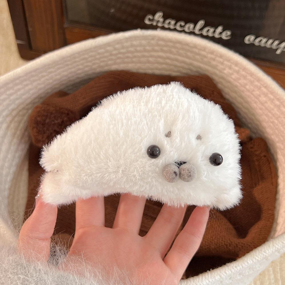 Personalized Animals Little Seal Hair Claw Cute White Hair Clip Headdress Hairpin Large Shark Clip Hair Accessories