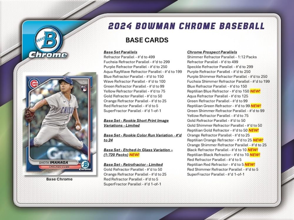 2024 Bowman Chrome Baseball HOBBY Chrome Baseball Hobby -