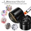 5 г Клей для дизайна ногтей Сильные ингредиенты Быстросохнущий Липкость Безопасный длительный эффект Паста для ювелирных изделий Протирание Бесплатно Стразы Ювелирные изделия Клей для дизайна ногтей