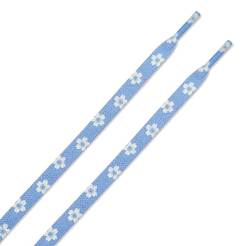 New Shoelaces for Sneakers Flat Printed Cherry Blossoms Shoe Laces High-top Canvas Shoelace For AF1 Woman Man Sport Shoe Strings