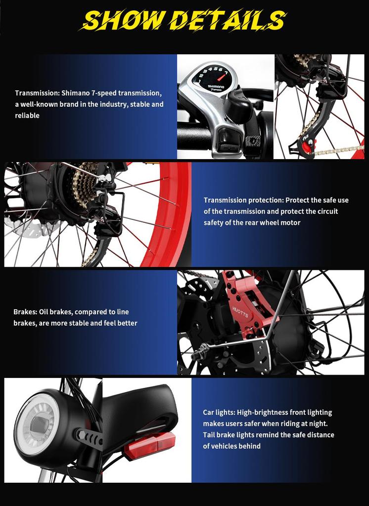 DUOTTS N26 Electric Bike 750W Motor, 48V 20Ah Samsung Battery, 120KM Range, IPX4 Waterproof, 55° Climbing