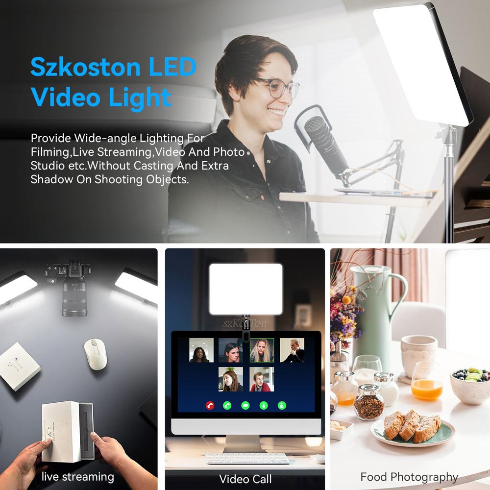 LED Video Light Panel Camera Photo Lighting On Camera Light Photo Studio Set With Stand For Live Streaming Youtube Tiktok