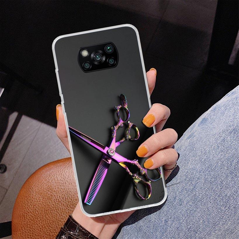 Hair Stylist Scissors Brush Phone Case For Xiaomi Poco X7 X6 X5 Pro F7 Ultra Redmi 15C 15 13C 13 12C 12 10 10A 10C 9 9A 9C 9T Co