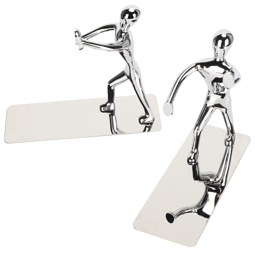 2 шт. подставки для книг, декоративные подставки для книг, металлические полки в форме человека из мультфильма для домашнего офиса