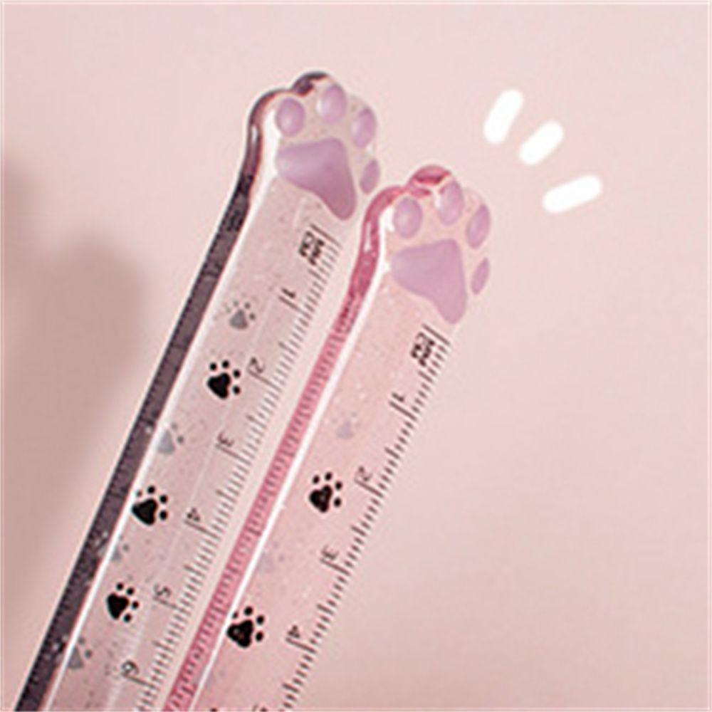 Stationery Office School Supplies Straight Ruler Scale Ruler Measuring Ruler Cats Claw Ruler