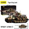 12GO WWII Тигр Король Тяжелый Танк Модель Строительные Блоки Игрушка 97027 для Мальчиков